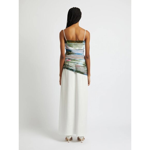 Christopher Esber Lucid Sheer Panel Dress in Lucid Garden Print 0 New Long Gown - Picture 12 of 15